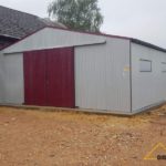 Stahlhalle 7x10 m aus Trapezblech für Lager und Fahrzeuge