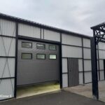 Halle aus Trapezblech 13x9 m für Lager und Werkstatt